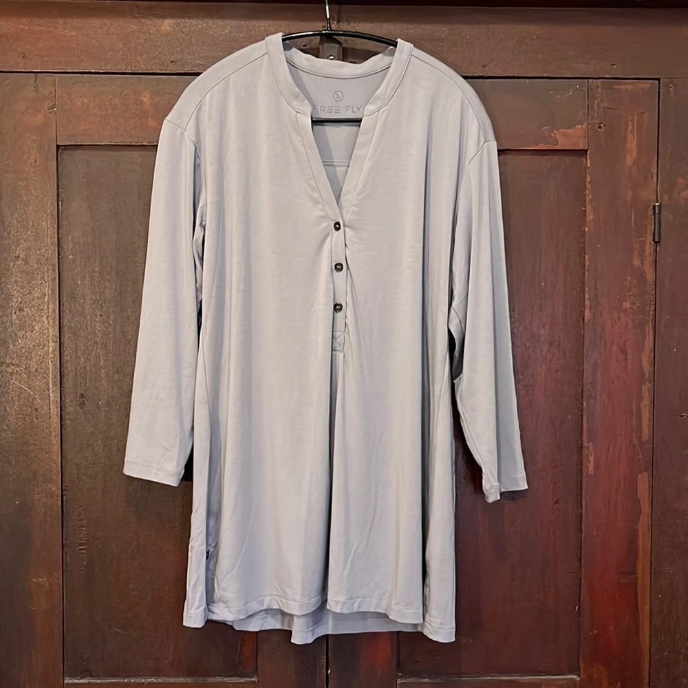 Free Fly Apparel Performance Bamboo Shirt Gray Size Large